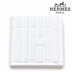 新品タグ付き HERMES(エルメス) カレタオル ハンカチ ラビリンス 白