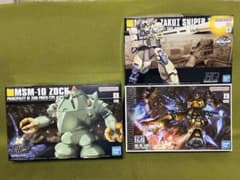HG人気ガンプラ3点セット ザクスナイパー サンボル旧ザク ゾックのサムネイル