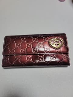 ✨美品✨GUCCI 長財布 ラブリーハート GGシマレザー インター 