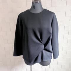 美品　KTキヨコタカセ ツイスト プルオーバー　七分袖　ブラック　Sのサムネイル