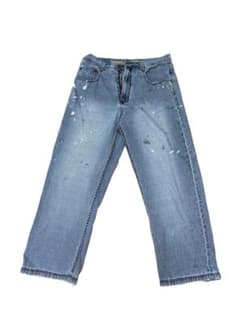 00s UK PepeJeans バギーデニム ワイドレグ ペイント グランジのサムネイル