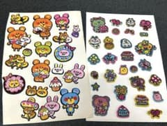 平成レトロ 動物カラフルキャラクターシール2セット - メルカリ