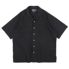 90s Ralph Lauren Shirt CALDWELL XL 黒 シルク - メルカリ