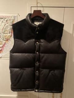 【ディアスキン】ザリアルマッコイズ　レザーダウンベスト　size 40 【美品】のサムネイル