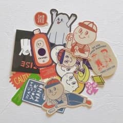 【フォロー割中】ステッカー　韓国レトロ　漫画ステッカー　韓国文具　雑貨　韓国のサムネイル