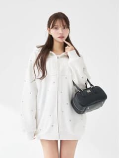 darich ダーリッチ DDロゴビジュージップパーカー ホワイト - メルカリ