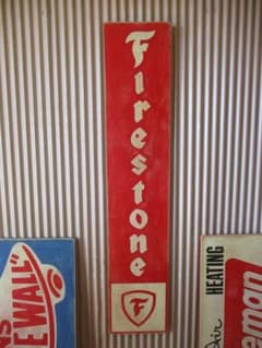 インテリア木製看板FIRESTONE検)アドバタイジングガレージUSA60S インテリア木製看板FIRESTONE検)アドバタイジングガレージUSA60S