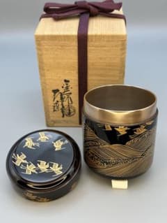 茶道具棗　辻石斎　波に千鳥　薬器 茶道具棗 辻石斎 波に千鳥 薬器 - メルカリ