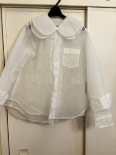 COMME des GARCONS オーガンジー シアー ブラウス XS COMME des GARCONS オーガンジー シアー ブラウス XS - メルカリ