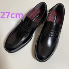 ☆未使用品・訳あり☆【AERO MASTER 】黒ローファー 27.0cmのサムネイル