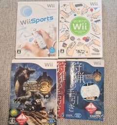 Wii ソフト3点セットまとめ売り モンハン はじめてのWii Wiiスポーツ