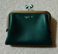 agnes b. 二つ折りミニ財布 がま口 グリーンのサムネイル