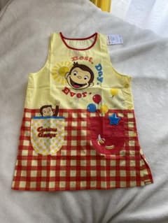 保育士エプロン　【新品】おさるのジョージ　エプロン 　こんにちはジョージのサムネイル