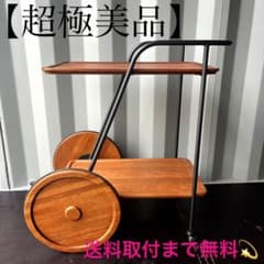 取付無料！おしゃれアンティークトロリー キャスター付きキッチン 