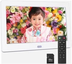 デジタル フォトフレーム 32GBSDカード付き 簡単操作 多機能 写真縦のサムネイル