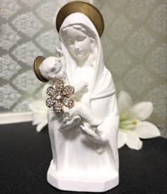 聖母子像 約15センチ 花付き - メルカリ