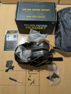 【未使用】5th GEN タクティカルヘッドセット ブラック サバゲーのサムネイル