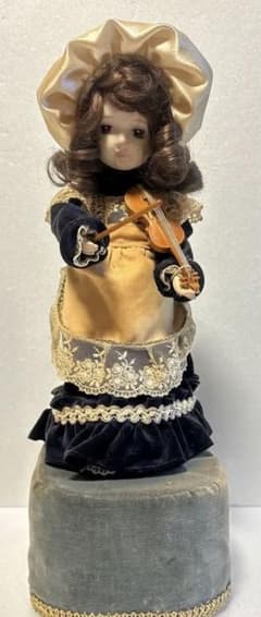 【希少】【ビスクドール】サンキョー ミュージック オートマタ ドール セシール Bibian 比比昂 - ビスクドール サンキョー ミュージック オート