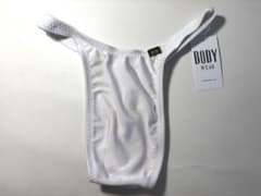 BODYWEAR Men's Swimsuit (Size L) (White) Brazilian T-Back
