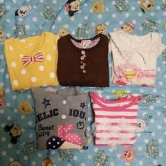 長袖トップス５枚セット☆size90のサムネイル