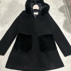 michellMacaronブラックロングコートのサムネイル