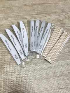 ▫️ネイルファイル8本&ウッドスティックセット 100/180 180/240のサムネイル