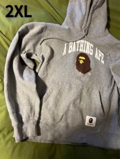 A BATHING APE パーカー 2XLグレー アーチロゴ 【希少サイズ】のサムネイル