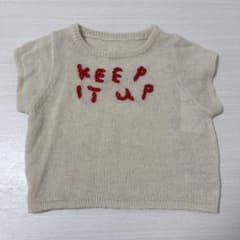 Aelina 半袖ニット KEEP IT UP ロゴのサムネイル