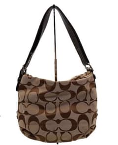 COACH F15067 シグネチャー ダッフル ショルダーバッグ ベージュ系