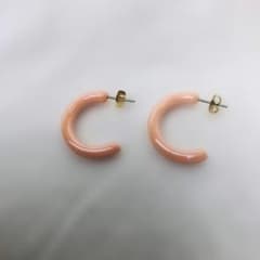 新品 未使用 フープピアス クリア C型 丸 ピアス 大ぶり 輪っか 可愛いのサムネイル