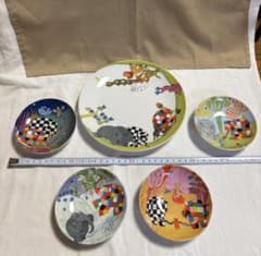 未使用❗エルマー 食器セット パッチワーク ハート型の食器 4枚セット 小皿 ぞうのエルマー DavidMackee パッチワーク小皿4枚セット - メルカリ