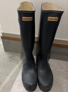 ⭐︎美品⭐︎ HUNTER ネイビー(ラメ)長靴 24cm Hunter 長靴 ネイビー 24cm レディース長靴 - メルカリ