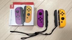 Nintendo Switch Joy-Con ネオンパープル/ネオンオレンジ - メルカリ