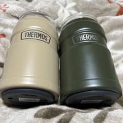 THERMOS 蓋付きタンブラー 2個セット ベージュ・オリーブ - メルカリ