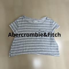 Abercrombie&Fitch ボーダー半袖Tシャツ XS グレー系のサムネイル