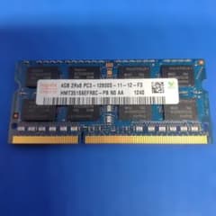 hynix 4GB DDR3 PC3-12800S ノートPC用メモリのサムネイル