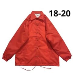 80s USA製 ナイロン コーチジャケット XL 18-20 オレンジ 無地 - メルカリ