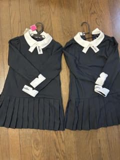 新品　jenny 黒 紺　ワンピース　130のサムネイル