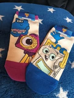 Disney Pixar 양말 2 다리 세트 23-25cm