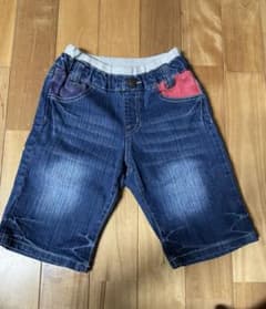 キッズ デニムハーフパンツ クレイジーパターンのサムネイル