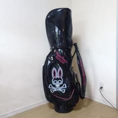 メルカリ市限定価格　Psycho Bunny ゴルフ キャディバッグ Psycho Bunny ゴルフ キャディバッグ ブラック - メルカリ