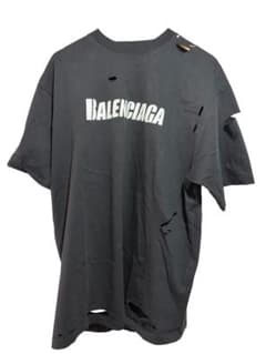 BALENCIAGA ダメージ加工 Tシャツ Sサイズ ブラックのサムネイル
