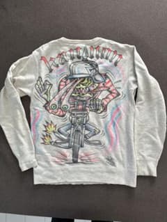knuckle氏 エアブラシ一点物 グラフィックプリント バイクスウェット 