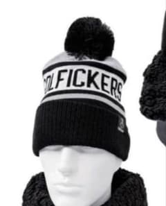 Golfickers ゴルフィッカーズ ニット帽　黒　完売品 GOLFFICKERS ニットキャップ ゴルフィッカーズ - メルカリ