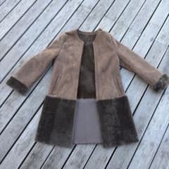Cara ムートンコート 羊革 ブラウン SC