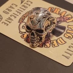 クレイジーピッグ トライバルスカルリング ギャランティカード付 正規品 クレイジーピッグ トライバルスカルリング ギャランティカード付 正規