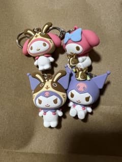 My Melody KUROMI ラバーキーホルダー 4個セット　宇佐美のサムネイル