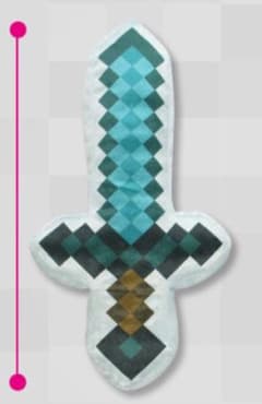 【新品】マインクラフト 武器BIGぬいぐるみ ダイヤモンドの剣 マイクラ