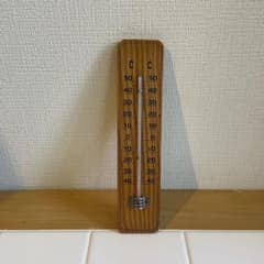 【ヴィンテージ】✳︎木製のアナログ温度計✳︎0〜50℃✳︎