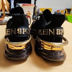 堕*使様 Plein ブラック/ゴールド スニーカーのサムネイル